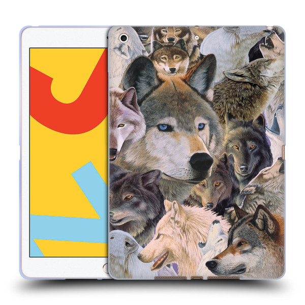 Graeme Stevenson Wildlife Wolves 1 Soft Gel Case for Apple iPad 10.2 2019/2020/2021