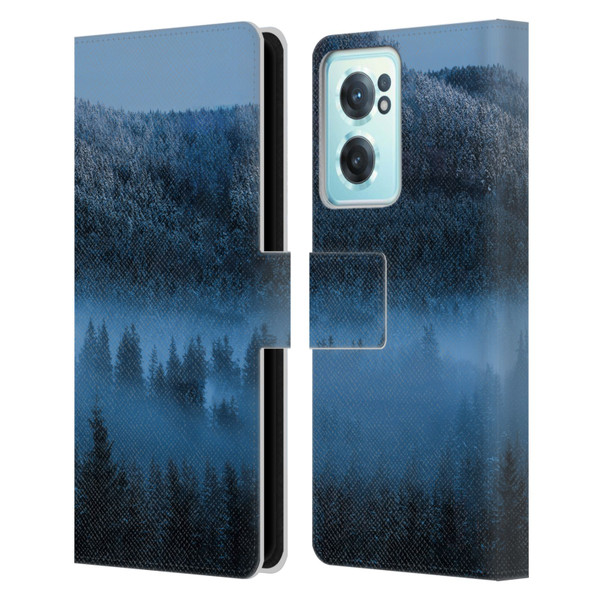 Patrik Lovrin Magical Foggy Landscape Magical Fog Over Snowy Forest Leather Book Wallet Case Cover For OnePlus Nord CE 2 5G