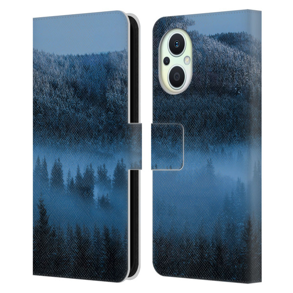 Patrik Lovrin Magical Foggy Landscape Magical Fog Over Snowy Forest Leather Book Wallet Case Cover For OPPO Reno8 Lite