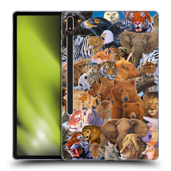 Graeme Stevenson Wildlife Animals Soft Gel Case for Samsung Galaxy Tab S8 Plus