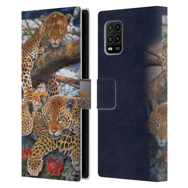 Graeme Stevenson Wildlife Leopard Leather Book Wallet Case Cover For Xiaomi Mi 10 Lite 5G