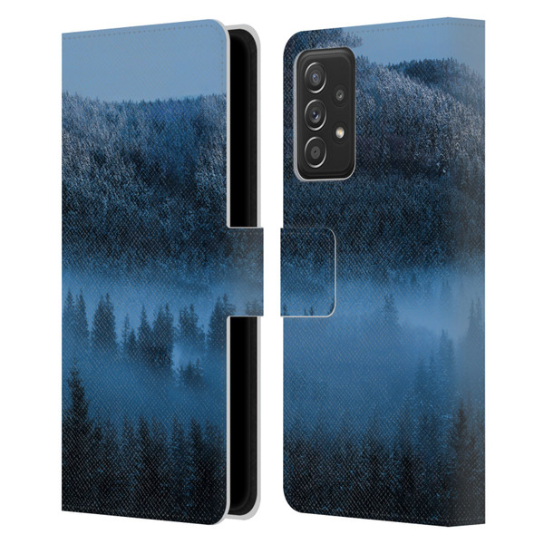 Patrik Lovrin Magical Foggy Landscape Magical Fog Over Snowy Forest Leather Book Wallet Case Cover For Samsung Galaxy A53 5G (2022)