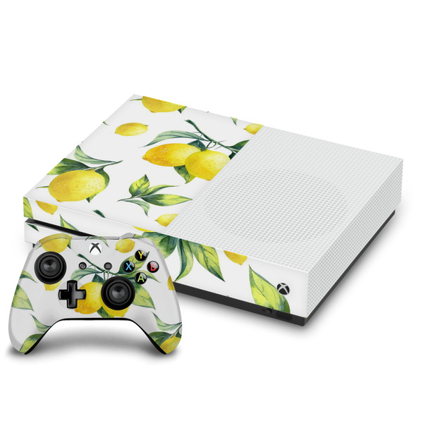 Haroulita Art Mix White Lemons Vinyl Sticker Skin Decal Cover for Microsoft One S Console & Controller