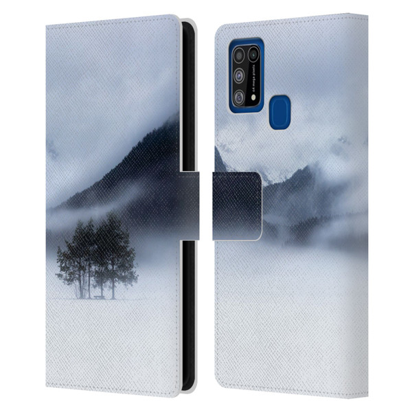 Patrik Lovrin Magical Foggy Landscape Fog, Mountains And A Tree Leather Book Wallet Case Cover For Samsung Galaxy M31 (2020)