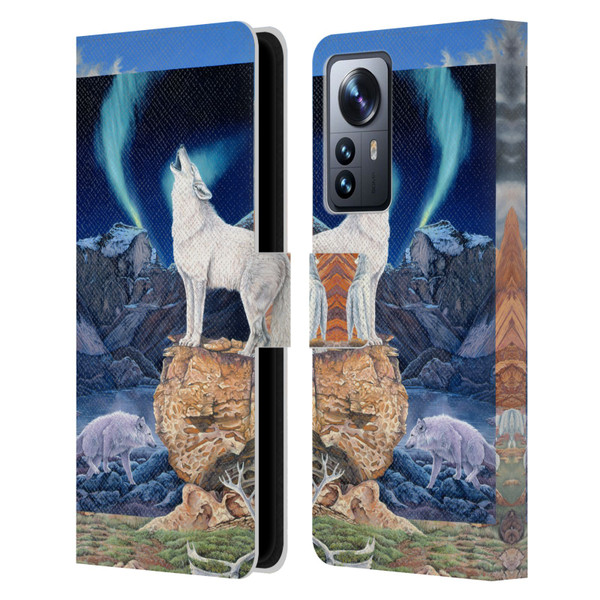 Graeme Stevenson Wildlife Wolves 3 Leather Book Wallet Case Cover For Xiaomi 12 Pro