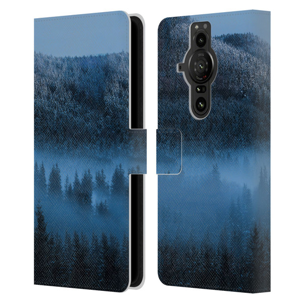 Patrik Lovrin Magical Foggy Landscape Magical Fog Over Snowy Forest Leather Book Wallet Case Cover For Sony Xperia Pro-I