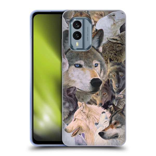 Graeme Stevenson Wildlife Wolves 1 Soft Gel Case for Nokia X30