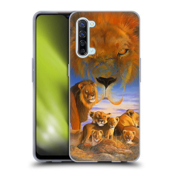 Graeme Stevenson Wildlife Lions Soft Gel Case for OPPO Find X2 Lite 5G