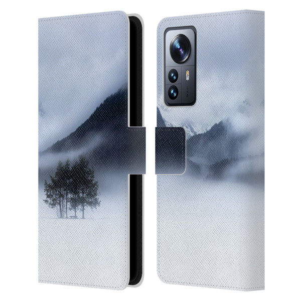Patrik Lovrin Magical Foggy Landscape Fog, Mountains And A Tree Leather Book Wallet Case Cover For Xiaomi 12 Pro