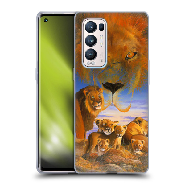 Graeme Stevenson Wildlife Lions Soft Gel Case for OPPO Find X3 Neo / Reno5 Pro+ 5G