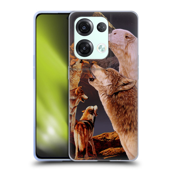 Graeme Stevenson Wildlife Wolves 2 Soft Gel Case for OPPO Reno8 Pro