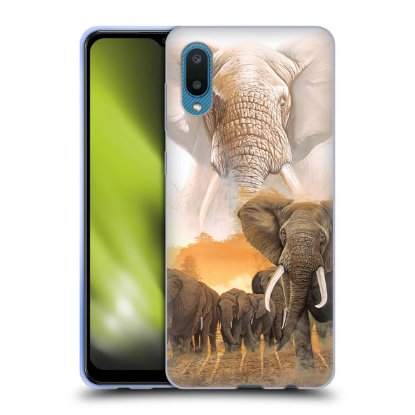 Graeme Stevenson Wildlife Elephants Soft Gel Case for Samsung Galaxy A02/M02 (2021)