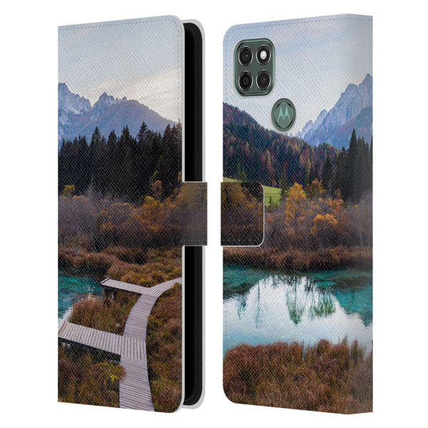 Patrik Lovrin Magical Lakes Zelenci, Slovenia In Autumn Leather Book Wallet Case Cover For Motorola Moto G9 Power