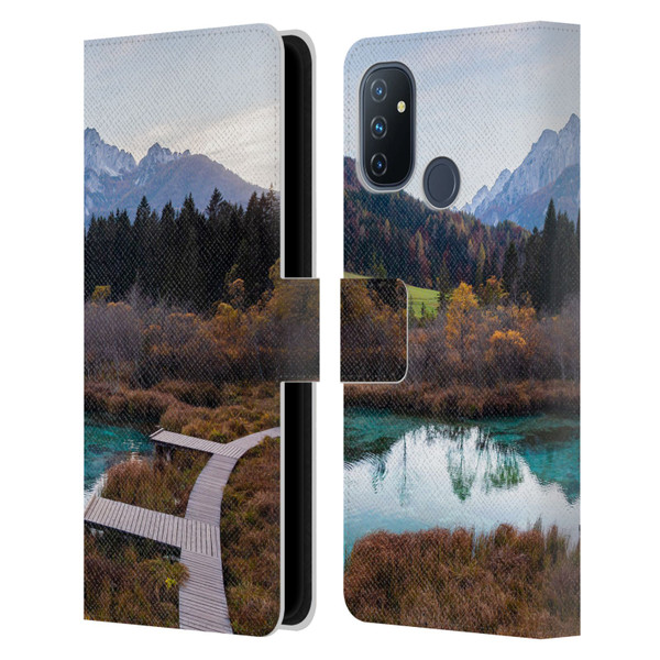 Patrik Lovrin Magical Lakes Zelenci, Slovenia In Autumn Leather Book Wallet Case Cover For OnePlus Nord N100