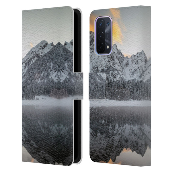 Patrik Lovrin Magical Lakes Sunset Clouds Over Mountains Leather Book Wallet Case Cover For OPPO A54 5G