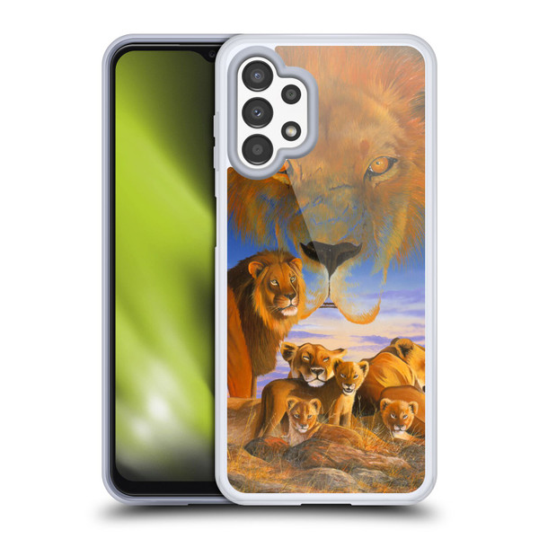 Graeme Stevenson Wildlife Lions Soft Gel Case for Samsung Galaxy A13 (2022)