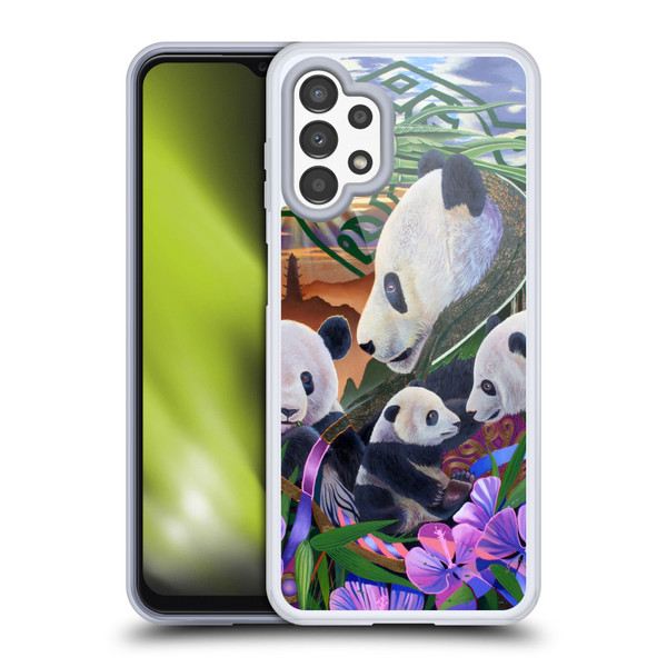 Graeme Stevenson Wildlife Pandas Soft Gel Case for Samsung Galaxy A13 (2022)