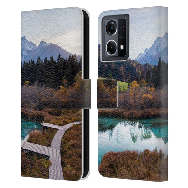 Patrik Lovrin Magical Lakes Zelenci, Slovenia In Autumn Leather Book Wallet Case Cover For OPPO Reno8 4G