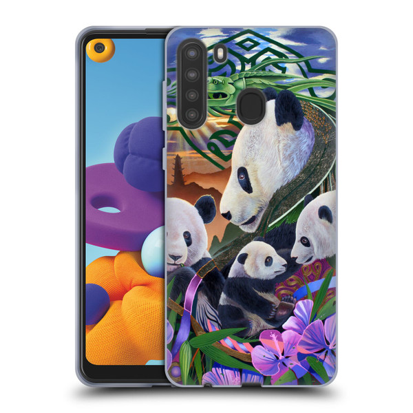 Graeme Stevenson Wildlife Pandas Soft Gel Case for Samsung Galaxy A21 (2020)