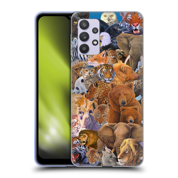 Graeme Stevenson Wildlife Animals Soft Gel Case for Samsung Galaxy A32 5G / M32 5G (2021)