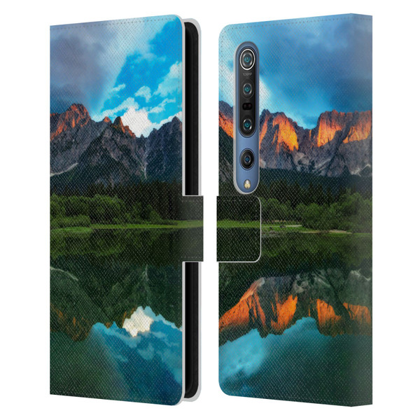 Patrik Lovrin Magical Lakes Burning Sunset Over Mountains Leather Book Wallet Case Cover For Xiaomi Mi 10 5G / Mi 10 Pro 5G