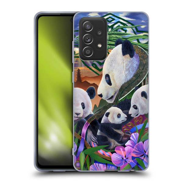 Graeme Stevenson Wildlife Pandas Soft Gel Case for Samsung Galaxy A52 / A52s / 5G (2021)
