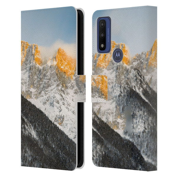 Patrik Lovrin Magical Sunsets Last Light On Slovenian Alps Leather Book Wallet Case Cover For Motorola G Pure