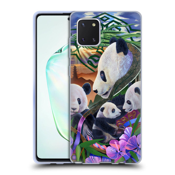 Graeme Stevenson Wildlife Pandas Soft Gel Case for Samsung Galaxy Note10 Lite