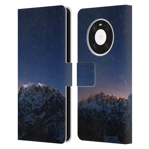 Patrik Lovrin Night Sky Stars Above Mountains Leather Book Wallet Case Cover For Huawei Mate 40 Pro 5G