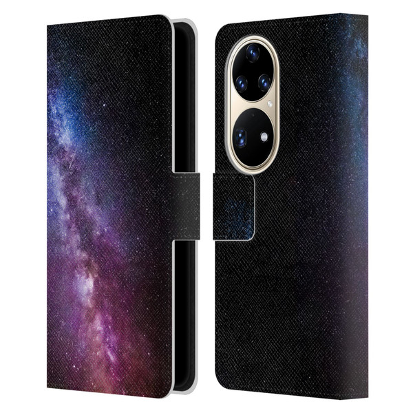 Patrik Lovrin Night Sky Milky Way Bright Colors Leather Book Wallet Case Cover For Huawei P50 Pro