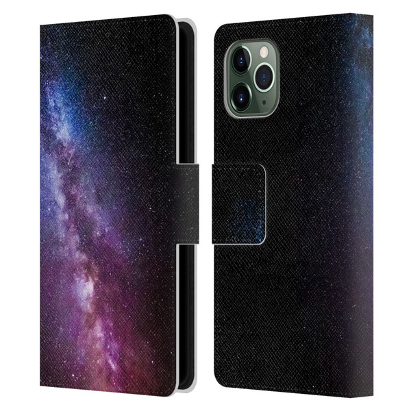 Patrik Lovrin Night Sky Milky Way Bright Colors Leather Book Wallet Case Cover For Apple iPhone 11 Pro