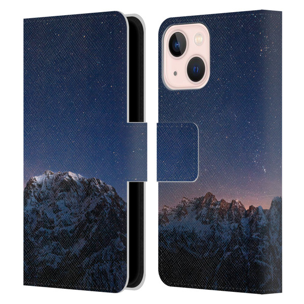 Patrik Lovrin Night Sky Stars Above Mountains Leather Book Wallet Case Cover For Apple iPhone 13 Mini