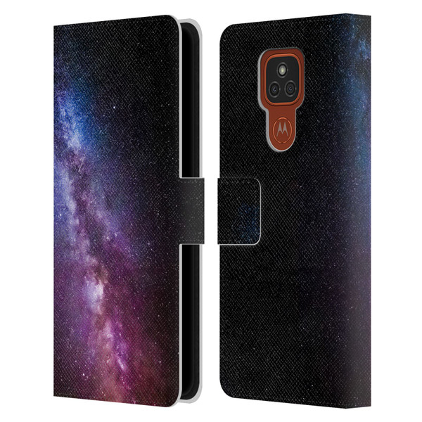 Patrik Lovrin Night Sky Milky Way Bright Colors Leather Book Wallet Case Cover For Motorola Moto E7 Plus