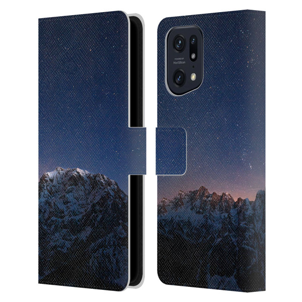 Patrik Lovrin Night Sky Stars Above Mountains Leather Book Wallet Case Cover For OPPO Find X5