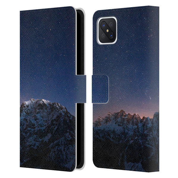 Patrik Lovrin Night Sky Stars Above Mountains Leather Book Wallet Case Cover For OPPO Reno4 Z 5G