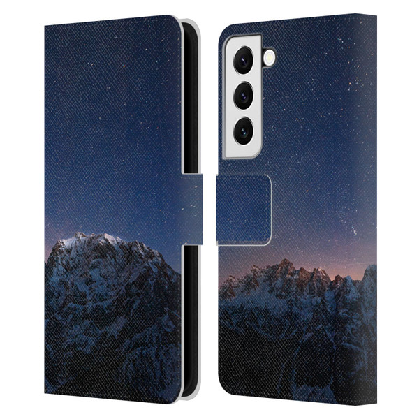 Patrik Lovrin Night Sky Stars Above Mountains Leather Book Wallet Case Cover For Samsung Galaxy S22 5G