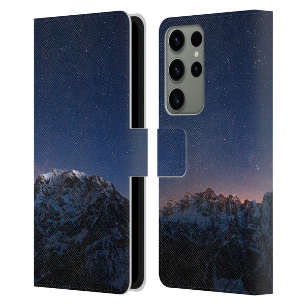 Patrik Lovrin Night Sky Stars Above Mountains Leather Book Wallet Case Cover For Samsung Galaxy S23 Ultra 5G