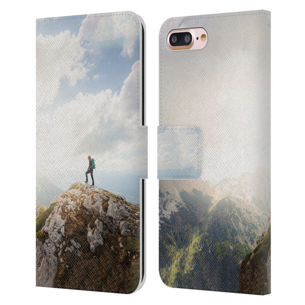 Patrik Lovrin Wanderlust Mountain Wanderer Leather Book Wallet Case Cover For Apple iPhone 7 Plus / iPhone 8 Plus