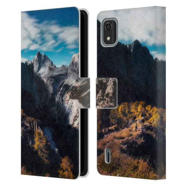 Patrik Lovrin Wanderlust In Awe Of The Mountains Leather Book Wallet Case Cover For Nokia C2 2nd Edition