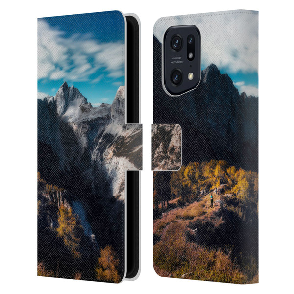 Patrik Lovrin Wanderlust In Awe Of The Mountains Leather Book Wallet Case Cover For OPPO Find X5 Pro