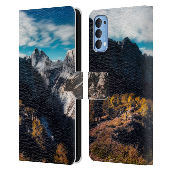 Patrik Lovrin Wanderlust In Awe Of The Mountains Leather Book Wallet Case Cover For OPPO Reno 4 5G