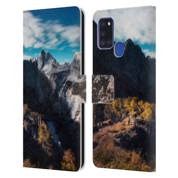 Patrik Lovrin Wanderlust In Awe Of The Mountains Leather Book Wallet Case Cover For Samsung Galaxy A21s (2020)