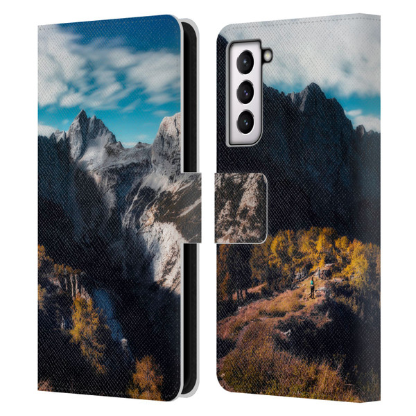 Patrik Lovrin Wanderlust In Awe Of The Mountains Leather Book Wallet Case Cover For Samsung Galaxy S21 5G