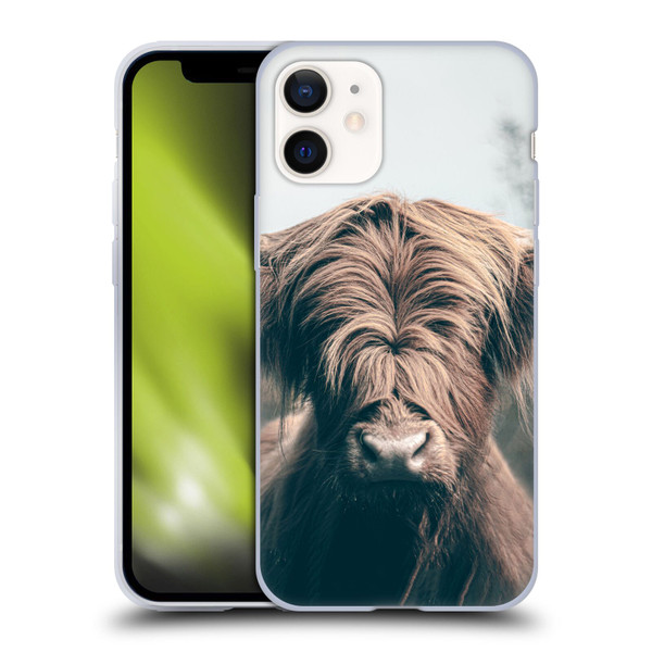 Patrik Lovrin Animal Portraits Highland Cow Soft Gel Case for Apple iPhone 12 Mini