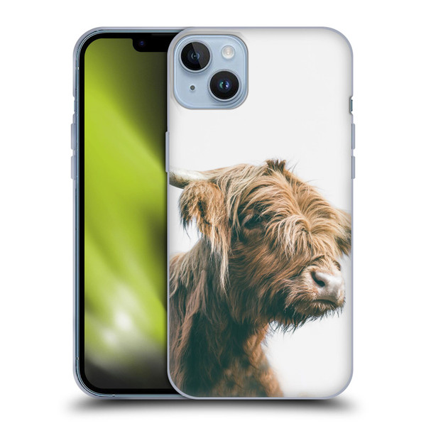 Patrik Lovrin Animal Portraits Majestic Highland Cow Soft Gel Case for Apple iPhone 14 Plus