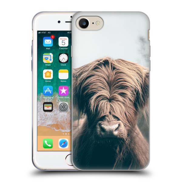 Patrik Lovrin Animal Portraits Highland Cow Soft Gel Case for Apple iPhone 7 / 8 / SE 2020 & 2022