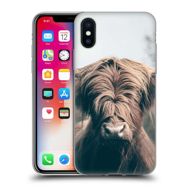 Patrik Lovrin Animal Portraits Highland Cow Soft Gel Case for Apple iPhone X / iPhone XS