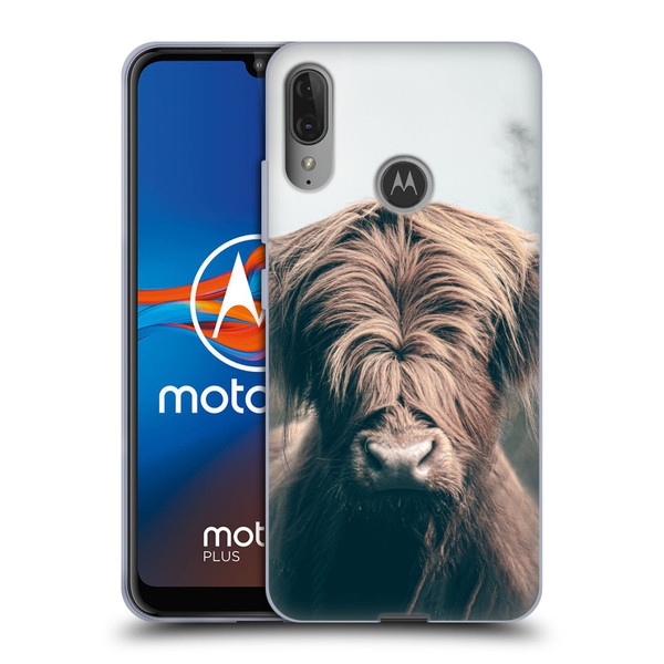 Patrik Lovrin Animal Portraits Highland Cow Soft Gel Case for Motorola Moto E6 Plus