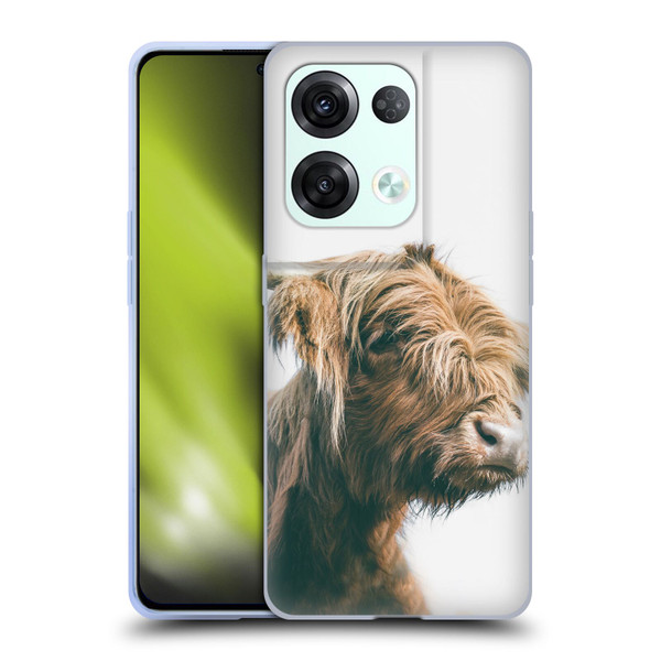 Patrik Lovrin Animal Portraits Majestic Highland Cow Soft Gel Case for OPPO Reno8 Pro