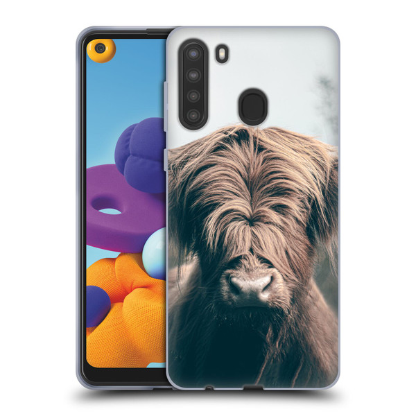 Patrik Lovrin Animal Portraits Highland Cow Soft Gel Case for Samsung Galaxy A21 (2020)